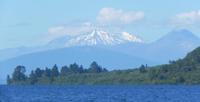 View of the 'shy' Ngauruhoe volcano