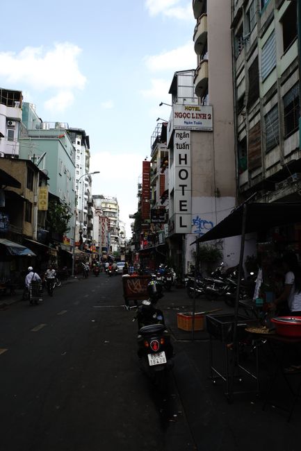 The backpacker district where our hostel is located