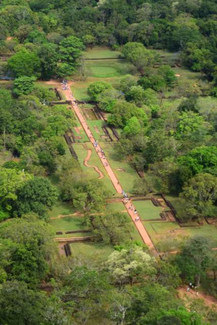 Sigiriya garden from above