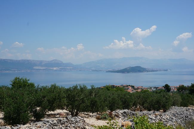 Blick auf Split und Halbinsel Marjan