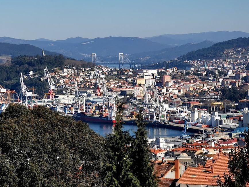 Blick vom Monte o castro auf Vigo