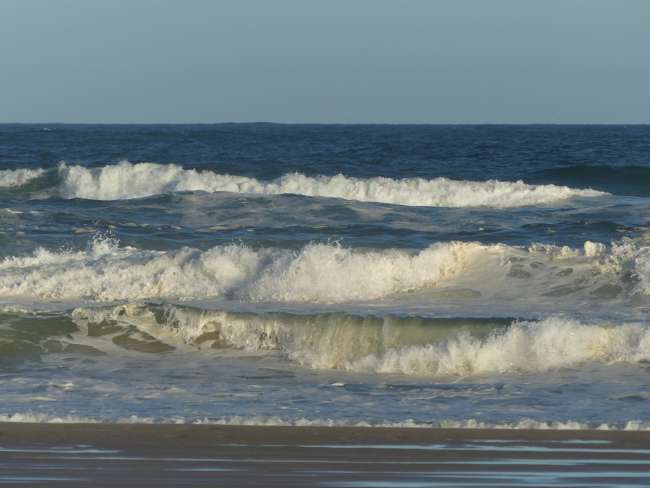 Breaking waves on the 75 Mile Beach