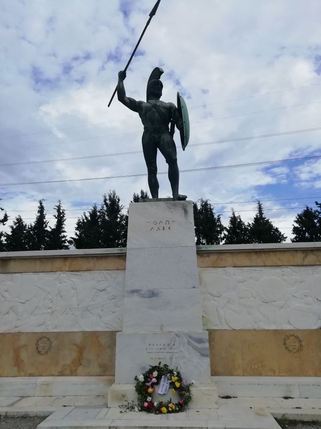 Denkmal von Leonidas zur Erinnerung an die erste Schlacht auf den Thermopylen 