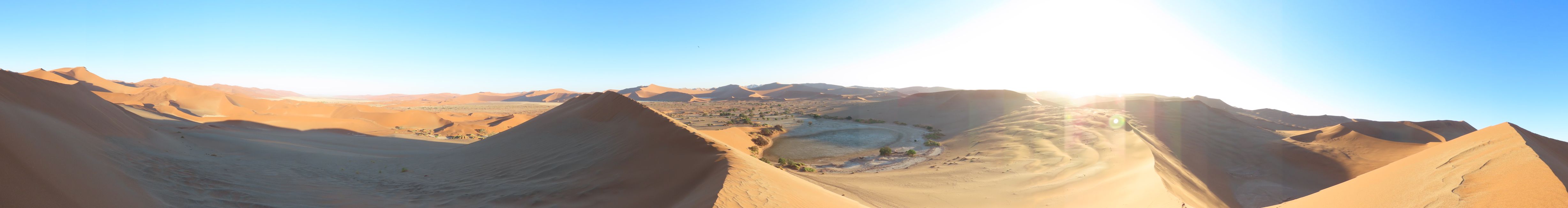 In the desert: The Sossusvlei dune in Sesriem National Park