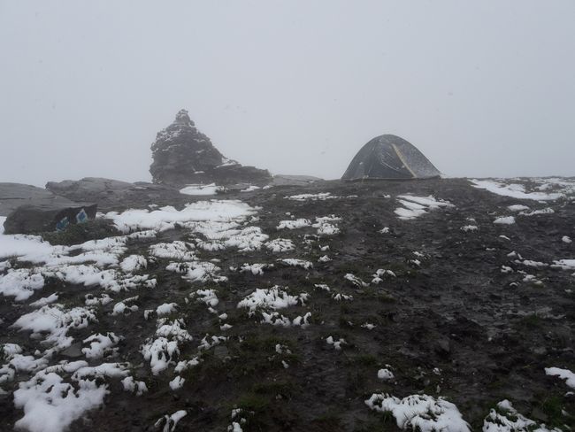'the tough ones' camp on the summit