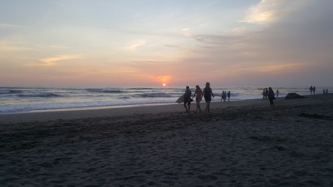 Sunset over Batu Bolong Beach