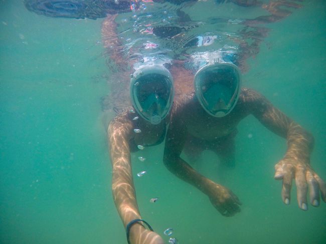 Well, the water isn't really beautiful for snorkelling, but it doesn't matter ;)