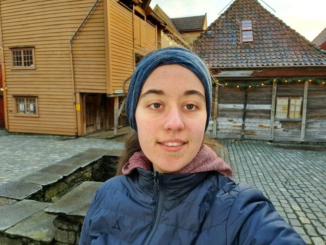 Selfie im leeren Bryggen