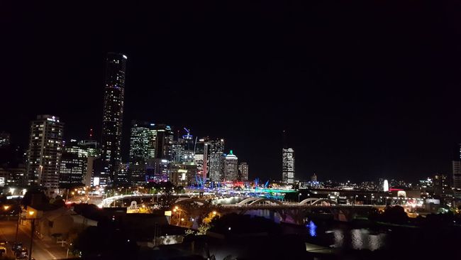 Skyline of Brisbane by night