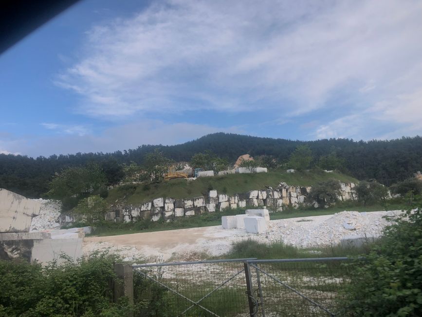 The island of Thassos is known for its marble mining:)