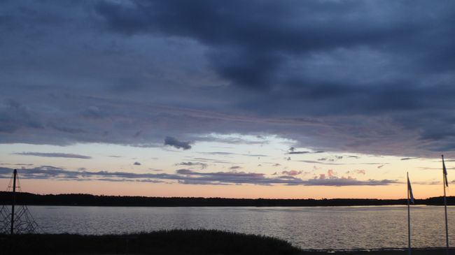 Evening atmosphere at the lake in Estonia