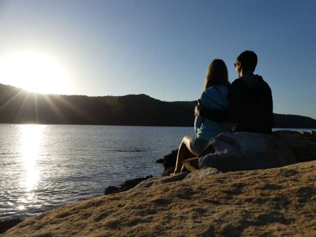 Enjoying the sunset together