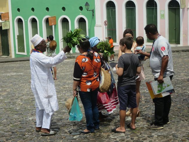 Beautiful churches, Afro-Brazilian religious ceremonies, music, Capoeira, street life.
