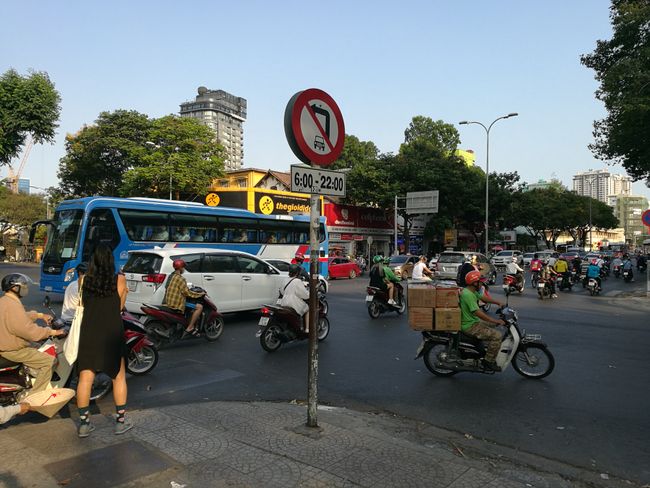 Der Verkehr in Saigon.