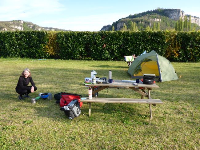 We camp at Hières-sur-Amby