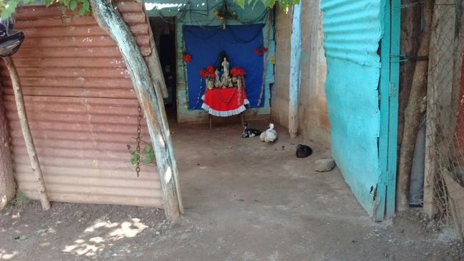 Small altar in a hut in Pántanal