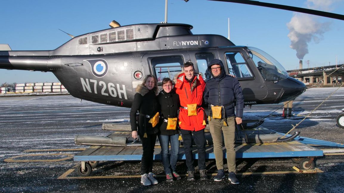 Familienausflug mit Hubschrauber