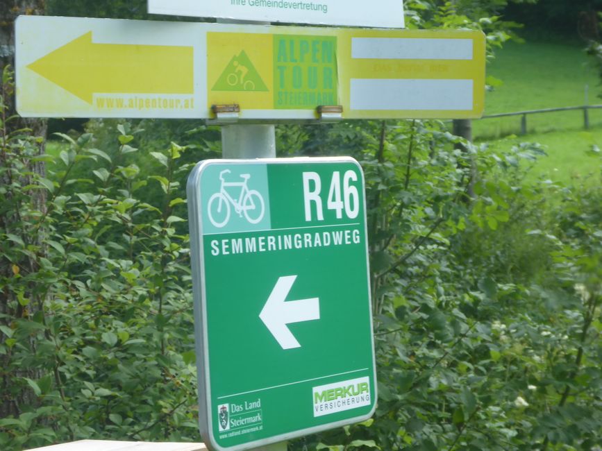 Well signposted bike paths
