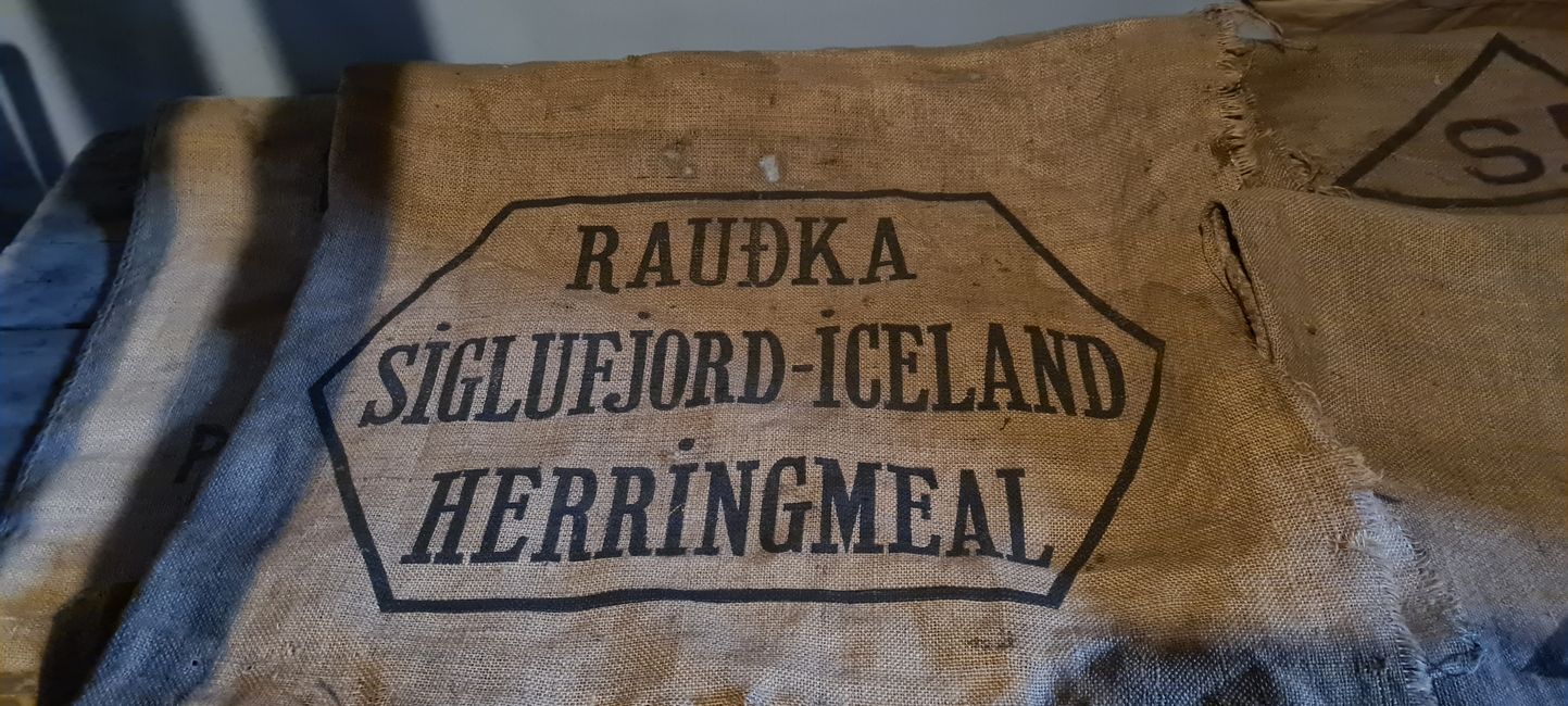 Bag for fish meal, made in Siglufjörður