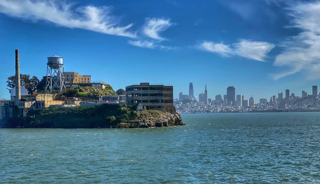 The Rock! Alcatraz und San Francisco im Hintergrund.