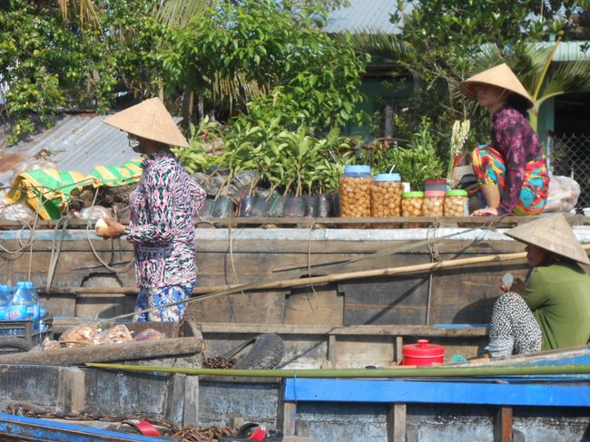The floating markets in the Mekong Delta
