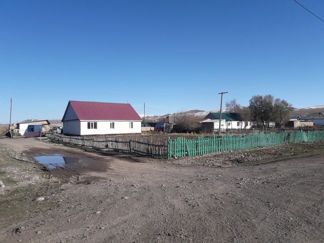 kleine Siedlung in Kasachstan