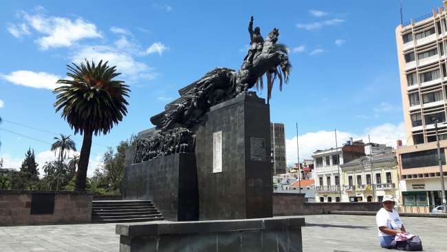 Monument to Simon Bolivar in Parque Alameda