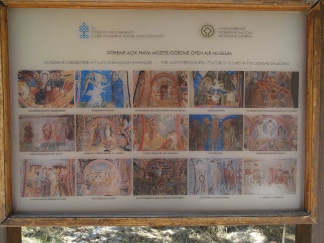Fresken in den verschiedenen Höhlenkirchen