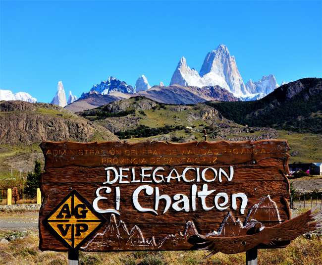 Die schöne Gebirgskette in El Chaltén 