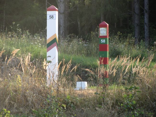 The border between Lithuania and Russia