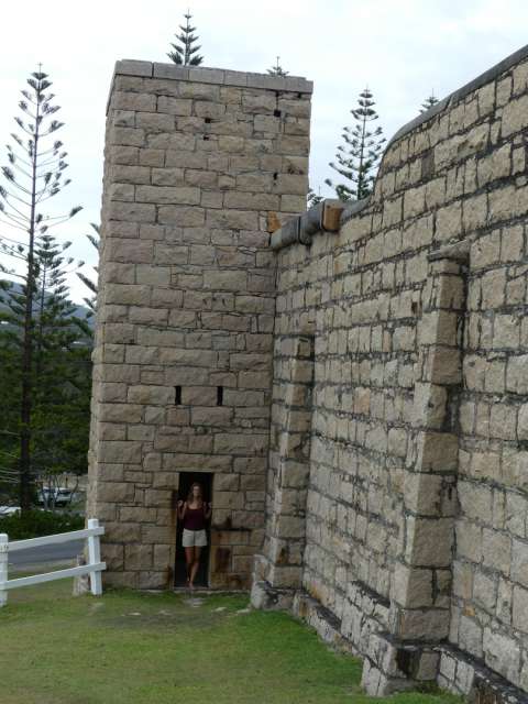 Me in front of one of the small towers at the corners of the complex