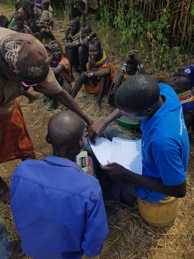 Training against drought at the border of Uganda