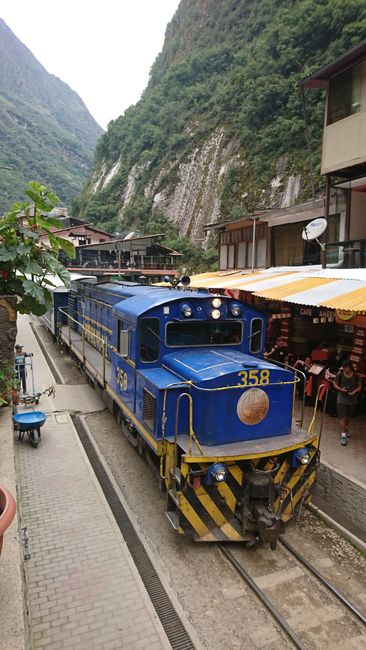 Return from Aguas Calientes by train