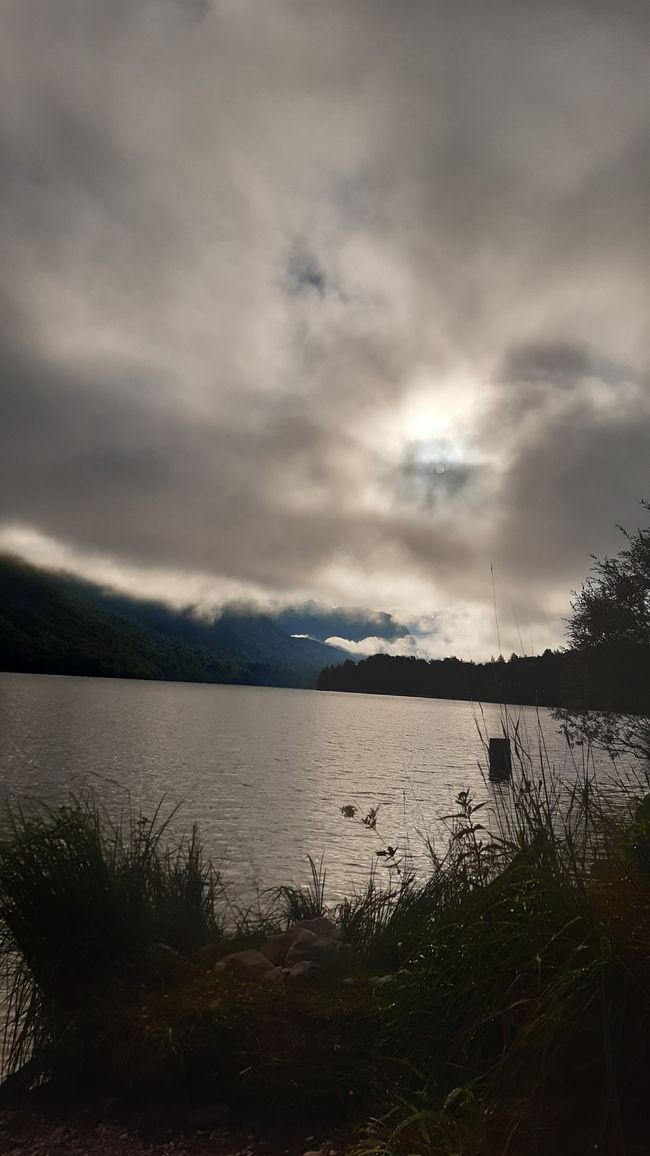 Morning cloud play at the lake
