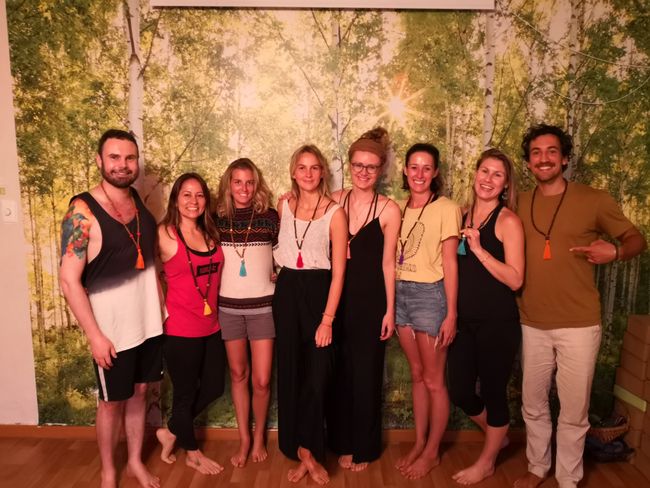 From left: Andrew, Andrea, Audrey, Rebecca, Sinja, Nicole, Margot, and Paulo