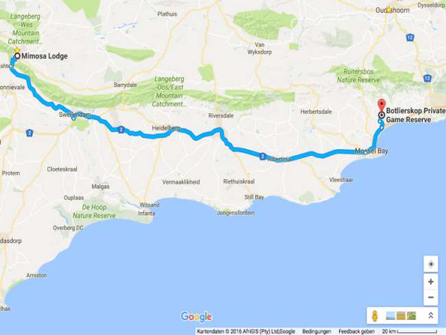 From Montagu to Mossel Bay