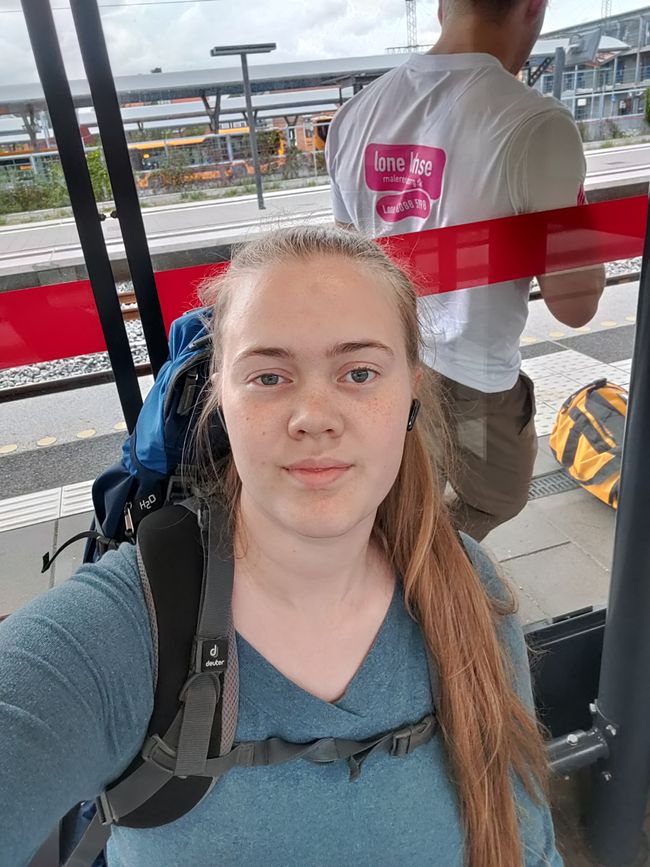 A selfie at the train station