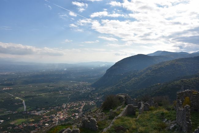 Ausblick von der Festung Mystras