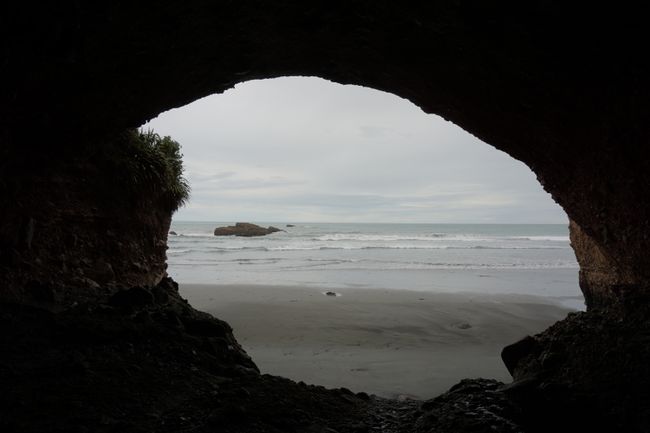 Inside Maori Sea Cave 