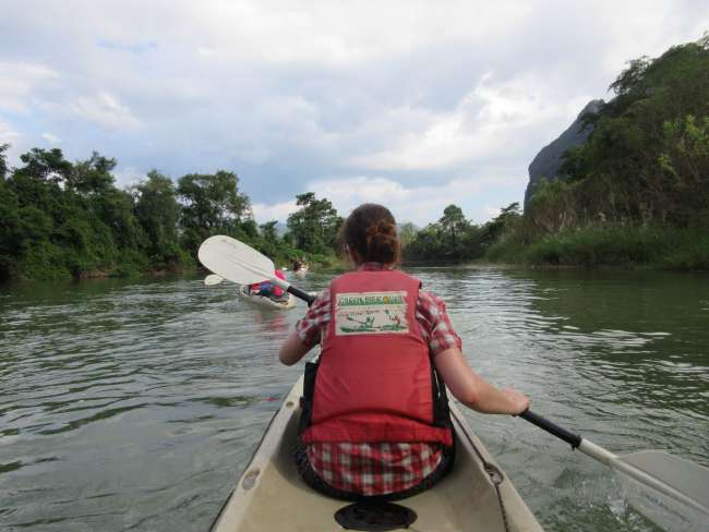 Kayaking in Vang Vieng