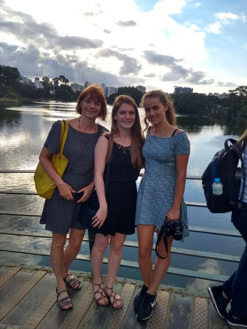Anne, Julia, and I at Ibirapuera Park