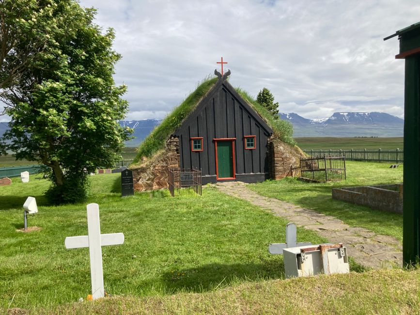Turf Church Víðimýrarkirkja, unfortunately closed on Mondays :)