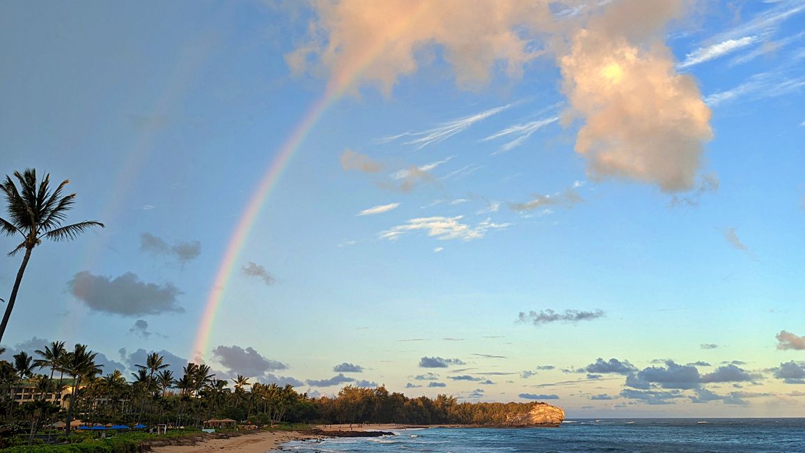  Shipwreck Beach mit Regenbogen