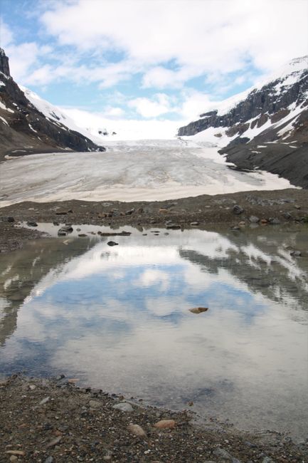 glacier with lake