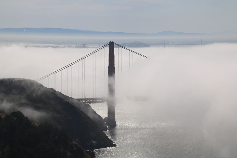 Golden Gate Bridge in San Francisco - so beautiful in the fog
