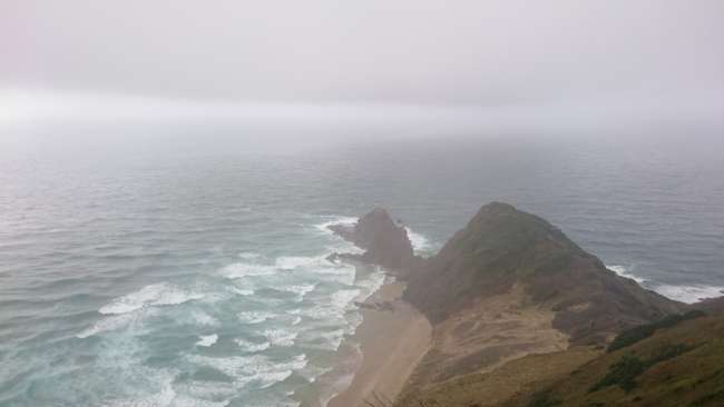 Cape Reinga - we're almost flying away