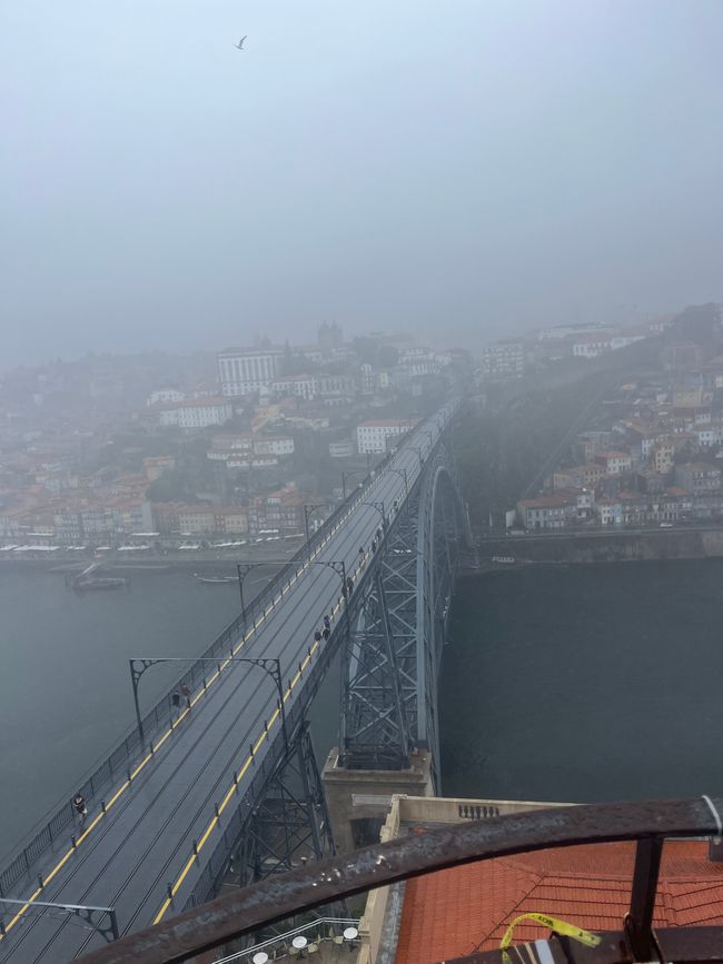 The view over rainy Porto 
