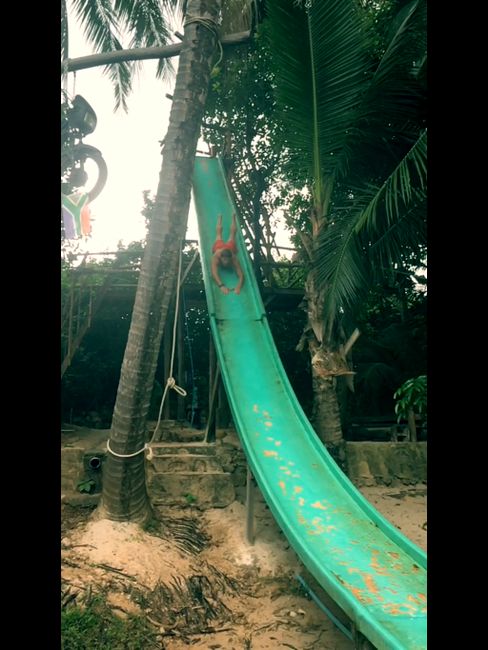 Giant slide at Arcadia water park