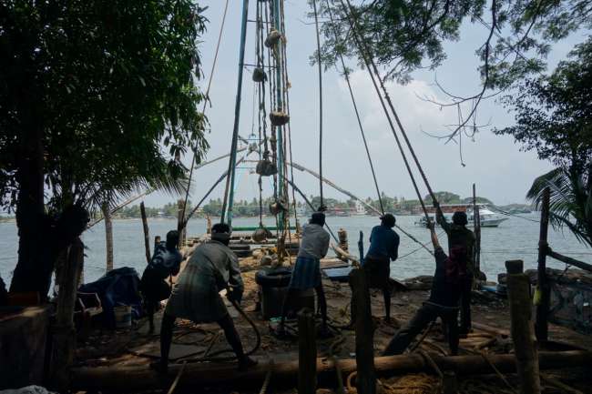 Chinese fishing net in Kochi