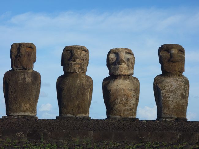Ahu Tongariki: Jeder Moai sieht anders aus.